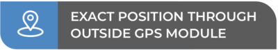Exact position through outside gps module